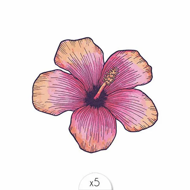 Hibiscus flower x5 - set of 3