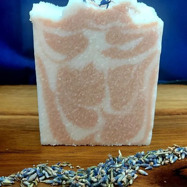 Lavender, Blue Cornflower and French Pink Clay Salt Soap Spa Bar