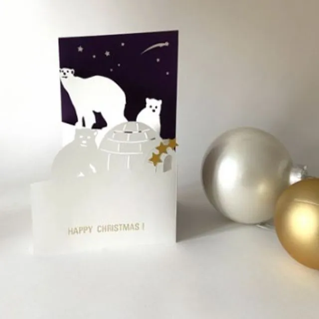 Happy Christmas polar bear card