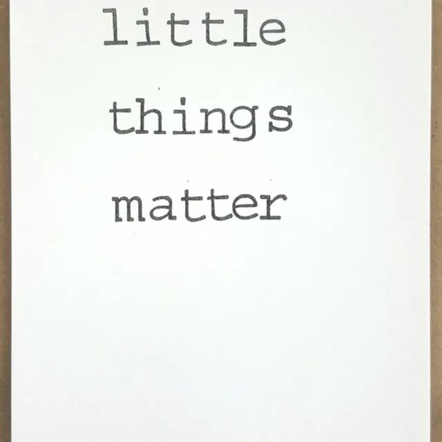 Little things matter Card - Pack of 10