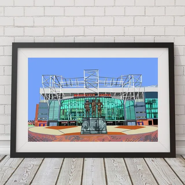 Old Trafford, Manchester United Stadium Sports Unframed Print