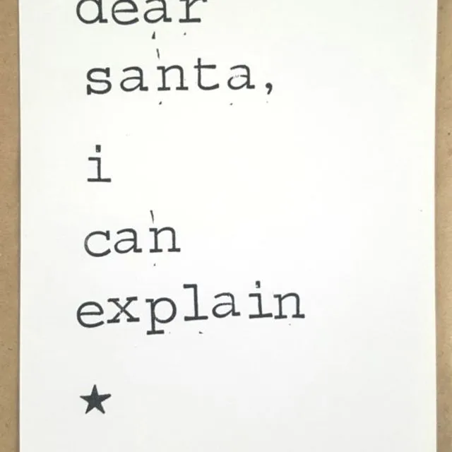Dear Santa, I can explain Card - Pack of 10
