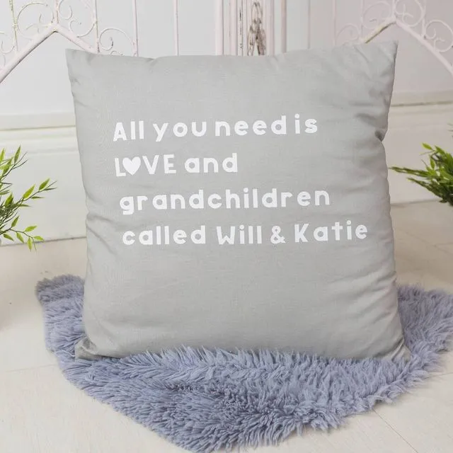 Grandparent & Children Love Cushion