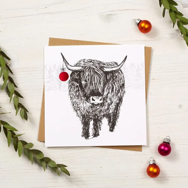 Christmas Card - Highland Cow