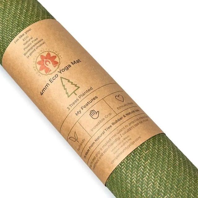 Forest Green 4mm - CompleteGrip™ Eco Friendly Yoga Mat
