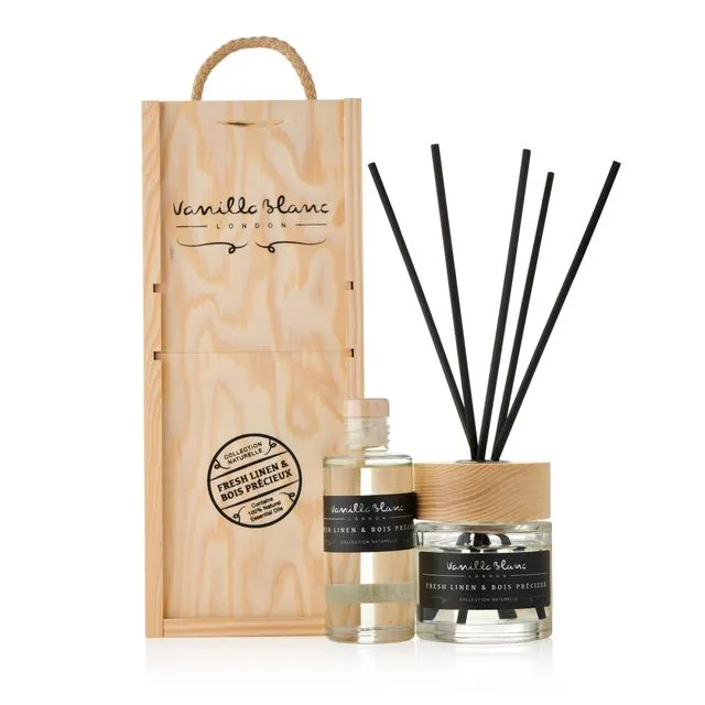 Gift set with Refill - Fresh Linen & Bois Precieux