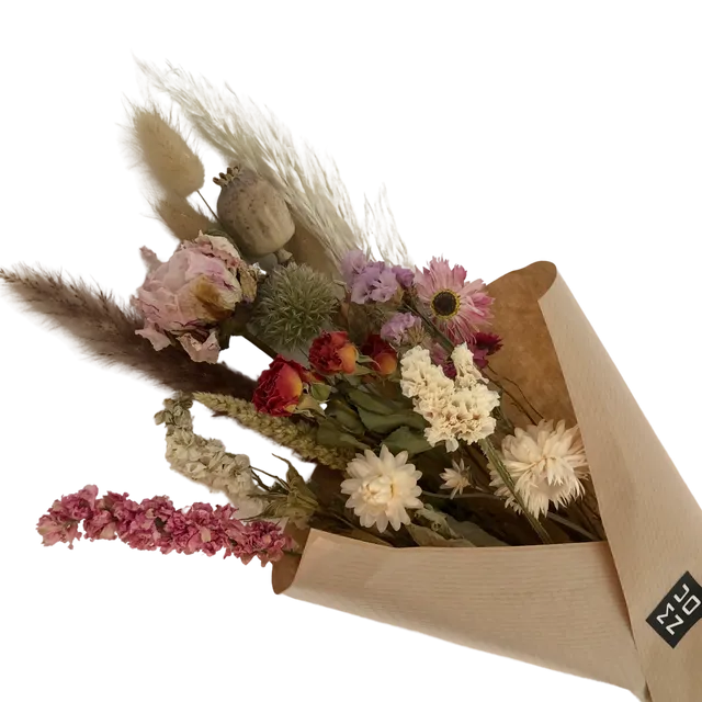 BOUQUET OF DRIED FLOWERS PINK