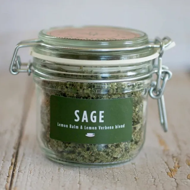 Sage with Lemon Balm and lemon Verbena Herbal Tea-Jar