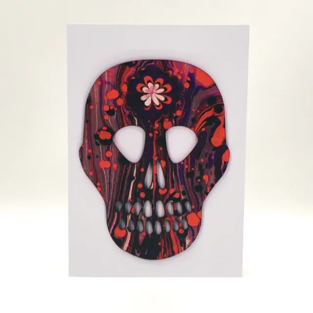 Purple Skull Card