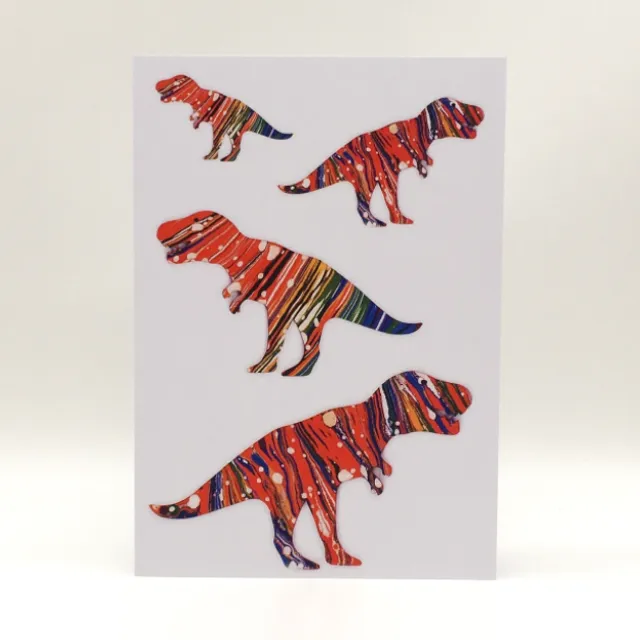 4 T-Rex Dinosaur Card