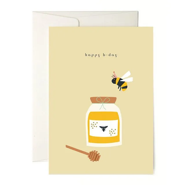 Birthday Card "Happy Bee Day" Pack of 6