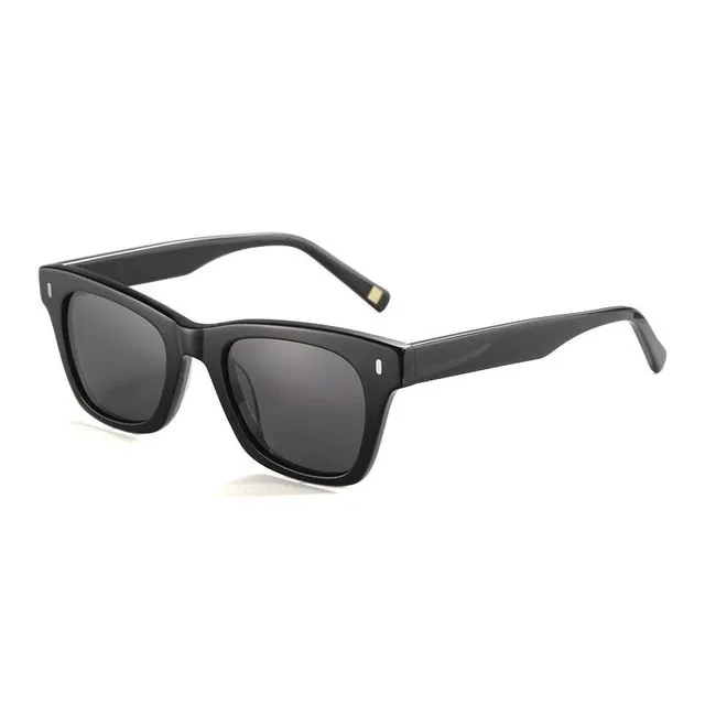 Nicosia shiny black frame and smoke lens sunglasses