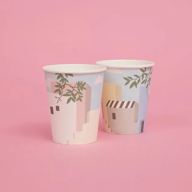 Côte d'Azur 8 paper cups