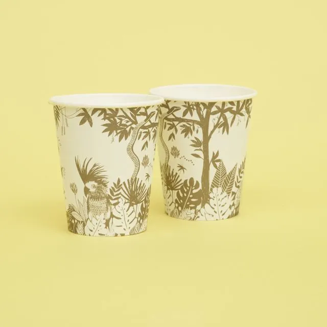 Golden Jungle 8 paper cups