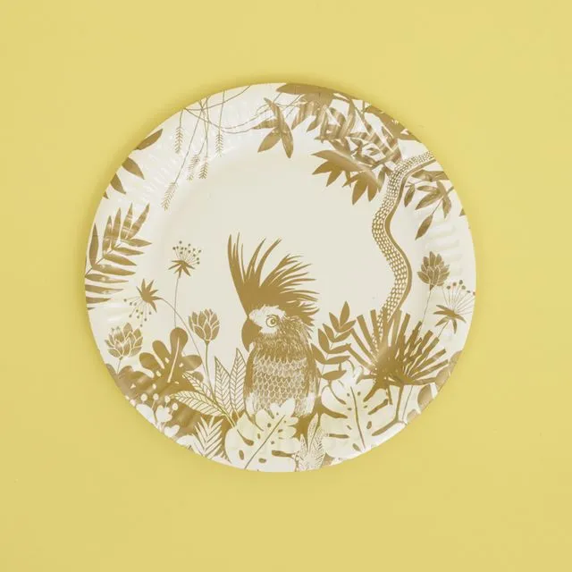 Golden Jungle 8 cardboard plates