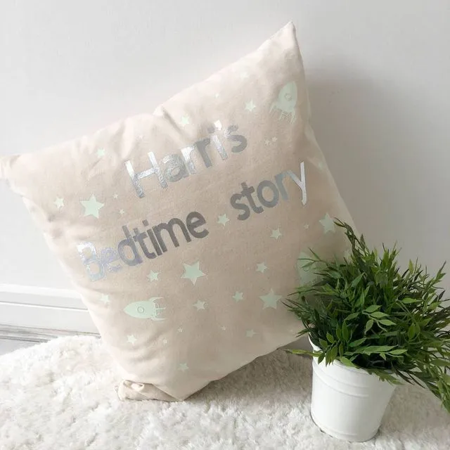 Child Glow In The Dark Bedtime Story Cushion