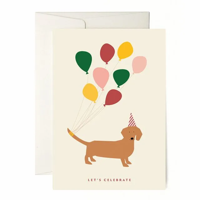 Birthday Card "B-day Dog" Pack of 6