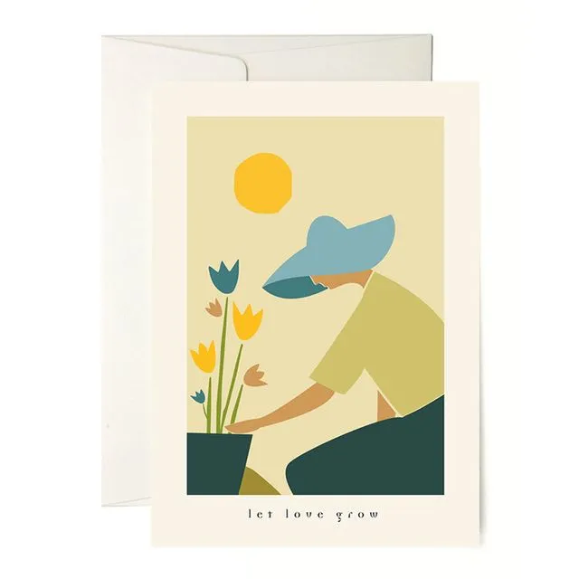 Card "Let Love Grow" pack of 6