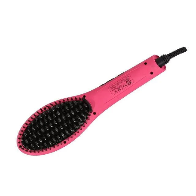 The Pink STR8 Straightener Brush