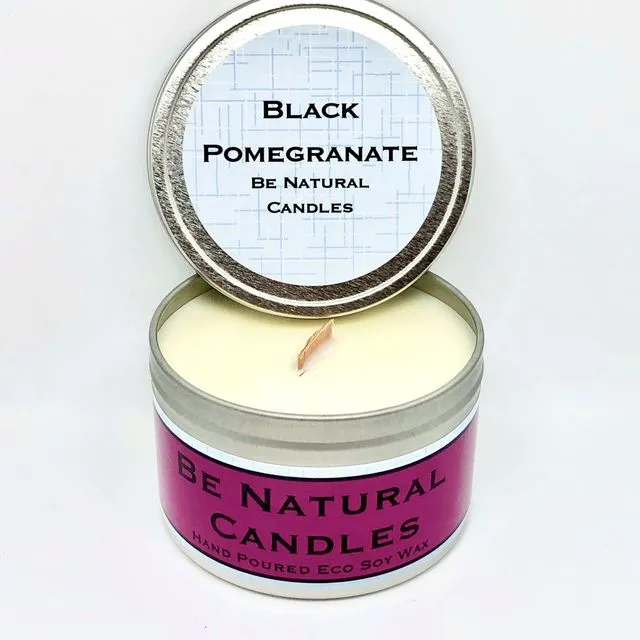 Tinned Soy Candle Black Pomegranate
