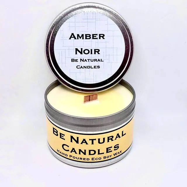 Tinned Soy Candle Amber Noir