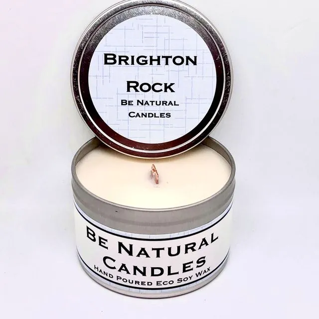 Tinned Soy Candle Brighton Rock