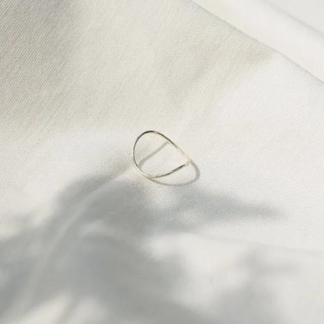 Recycled Silver Wave Stacking Ring