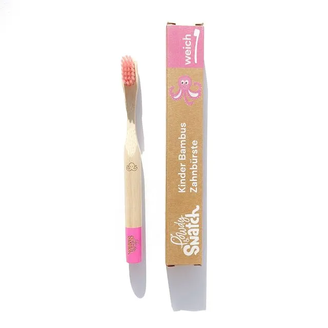 Kids Bamboo Toothbrush - pink - soft