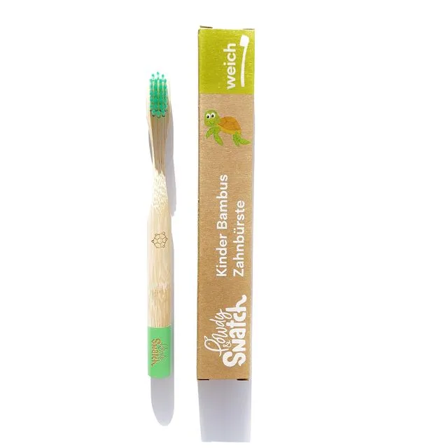 Kids Bamboo Toothbrush - green - soft