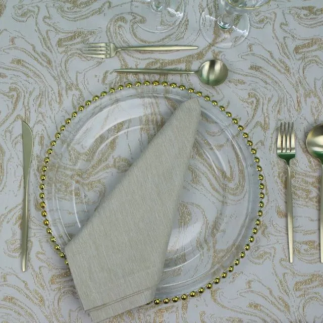 Gold Marble 1 Tablecloth + 4 napkins