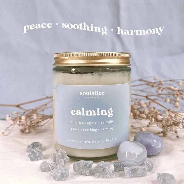 Calming Crystal Candle
