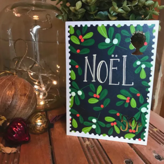 Noel Stamp Christmas Card pack of 6
