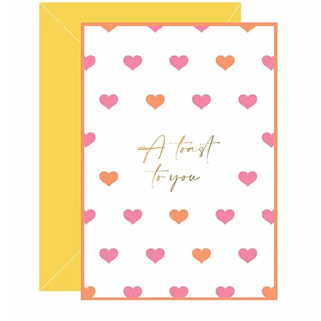 A Toast To You Card ~ Hearts