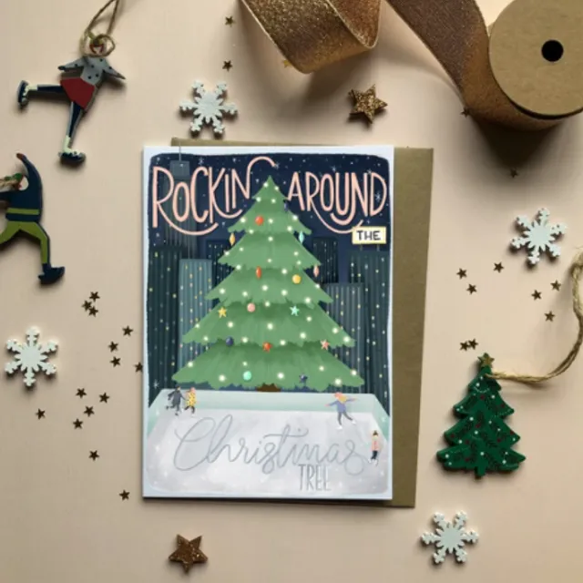 Rockin Around Christmas Card pack of 6