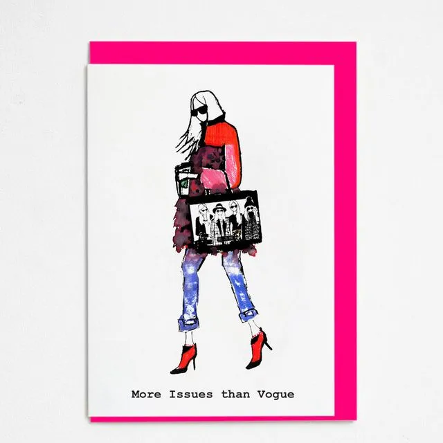 "More Issues Than Vogue" A6 Card - Pack of 6