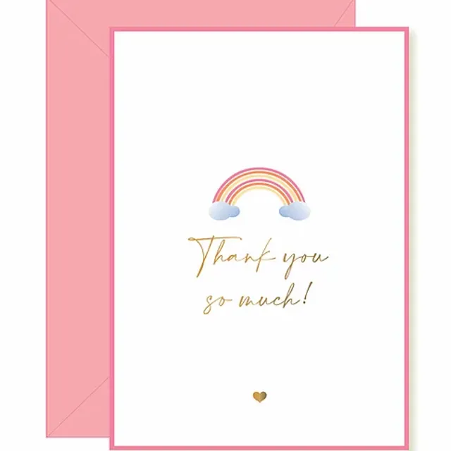 Thank You So Much Card ~ Rainbow