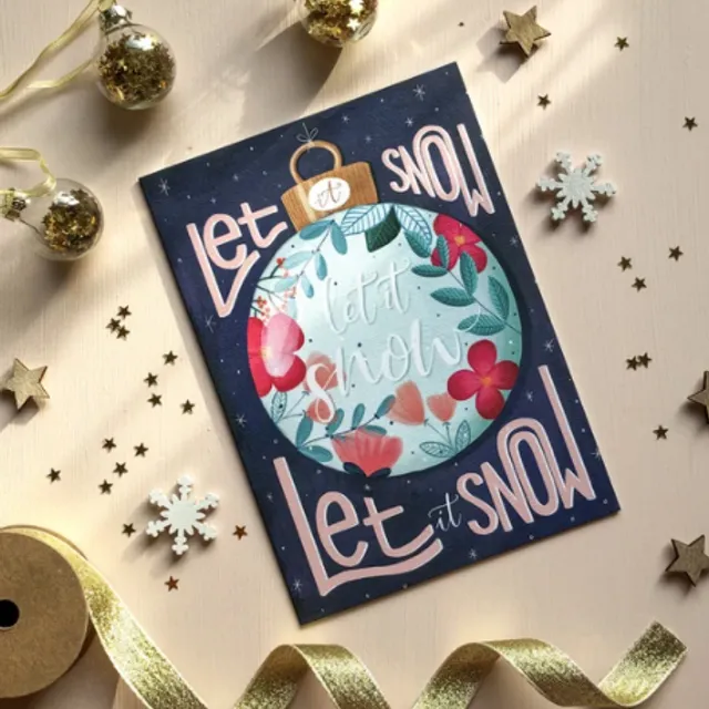 Let it snow Christmas Card pack of 6