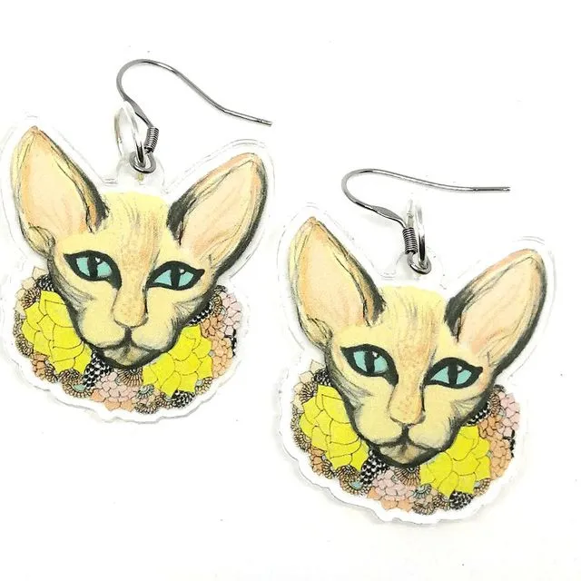 Pastel Cat Earrings