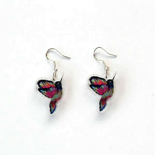 Rainbow Hummingbird Earrings
