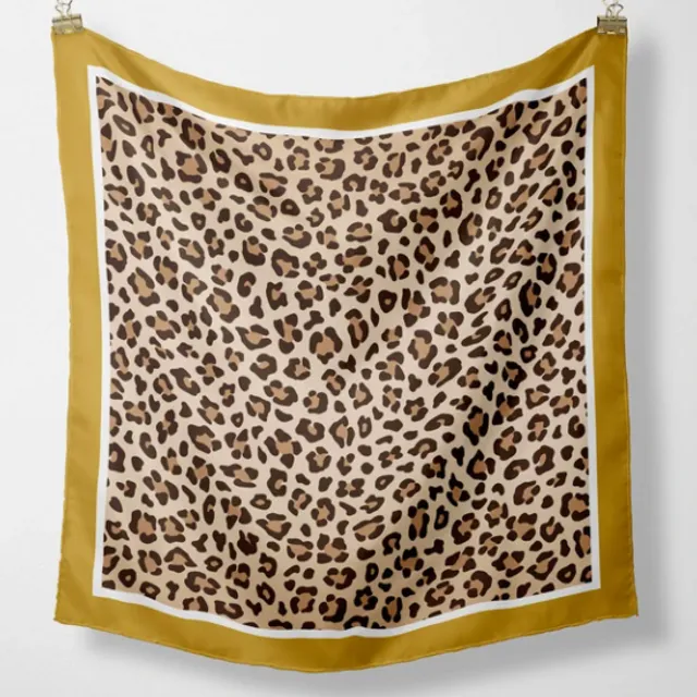 Silk Scarf Leopard Design