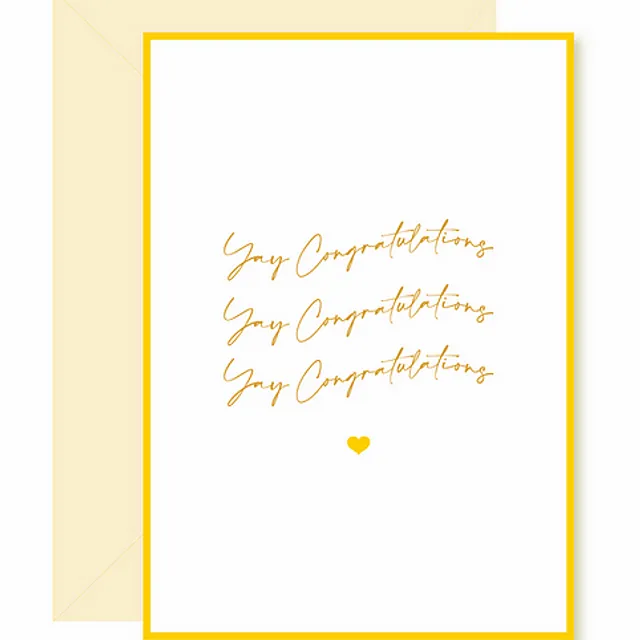 Yay Congratulations Card ~ Yellow