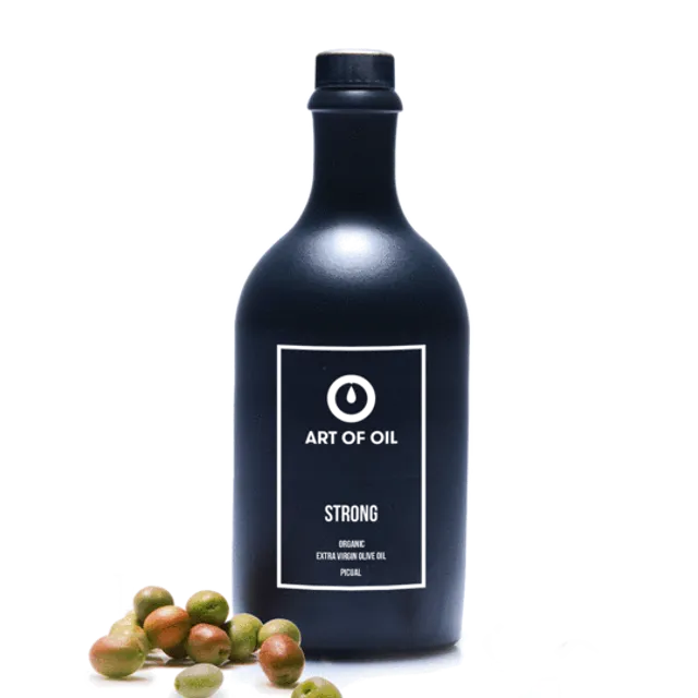 ORGANIC EXTRA VIRGIN OLIVE OIL - STRONG (PICUAL) 500ML - pack of 9