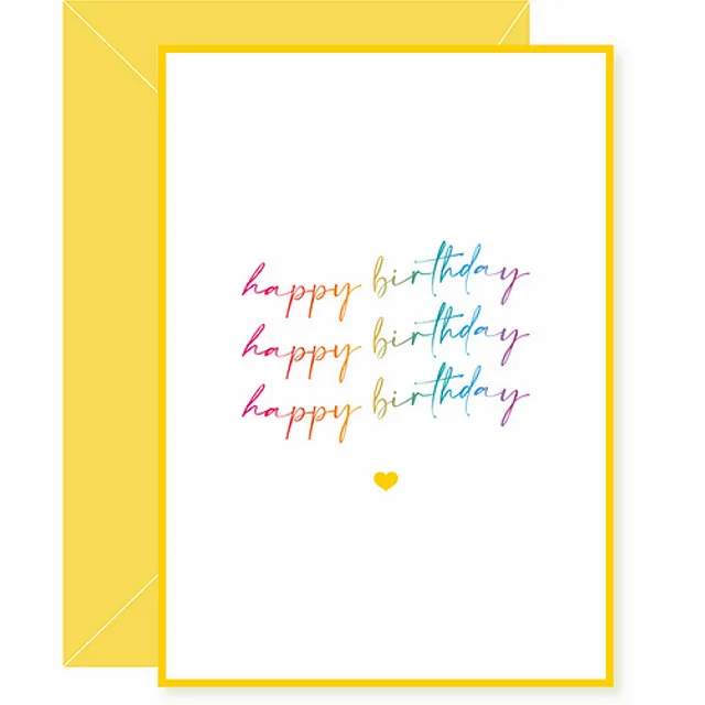 Happy Birthday Card ~ Rainbow