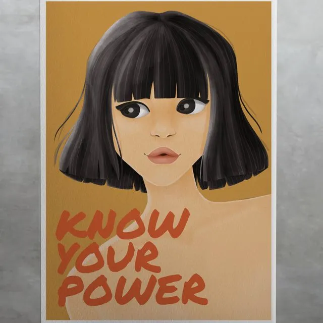 Know Your Power - Feminist Self Empowerment Wall Art - V2