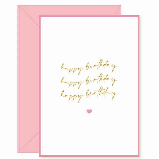 Happy Birthday Card ~ Pink