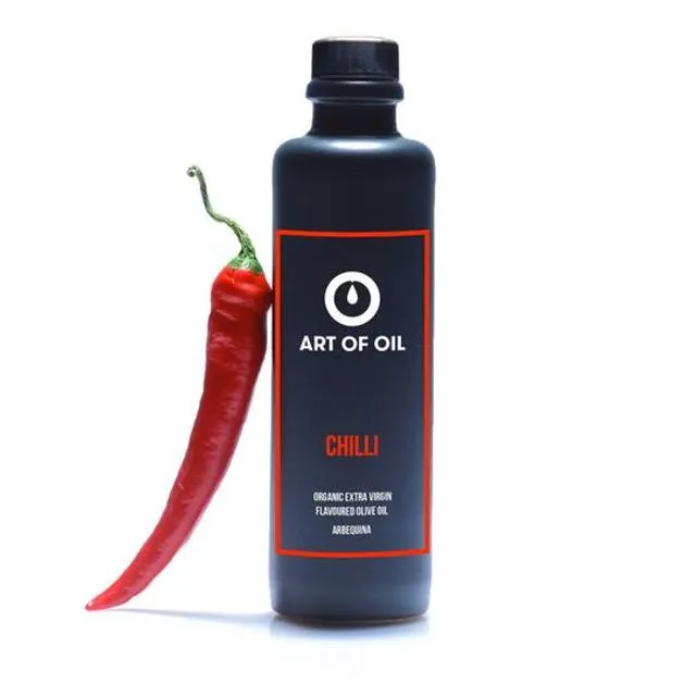 ORGANIC EXTRA VIRGIN FLAVOURED OLIVE OIL - CHILLI 200ML - pack of 16