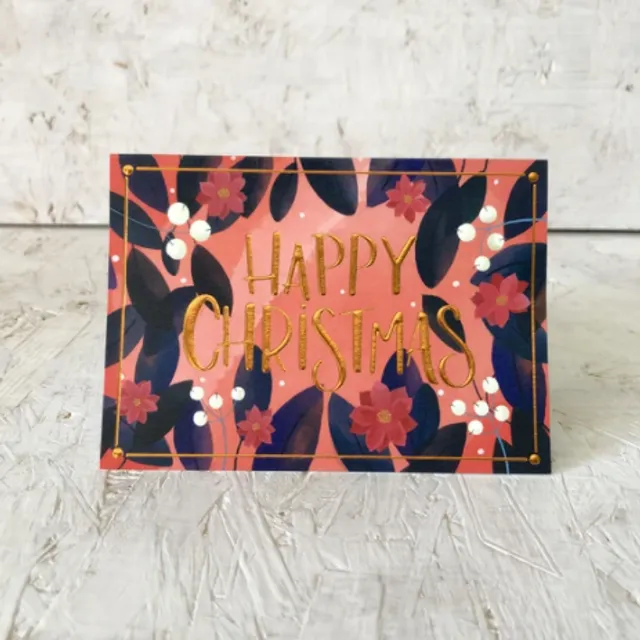 Satsuma copper foil Christmas Card pack of 6