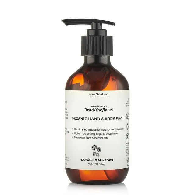 Organic Hand & Body Wash - Geranium & May Chang