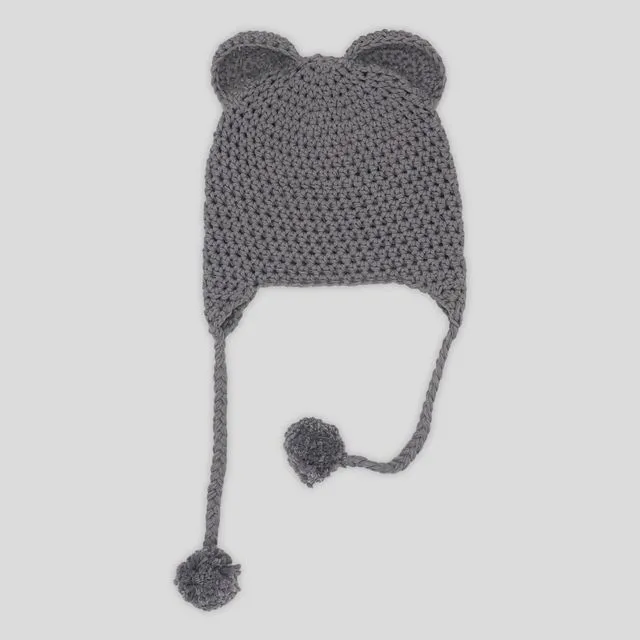 Knitwear Beanie Teddy - Gray