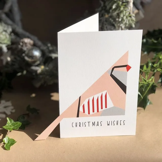 Christmas 'Sticky-Out' Card - Partridge Tail